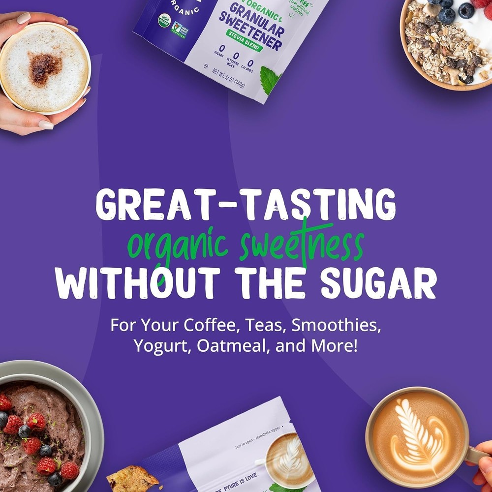USDA Organic Stevia Blend - Zero Calorie Sugar Substitute
