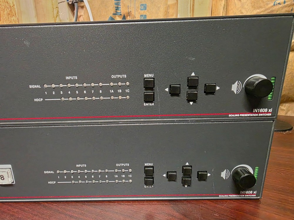 2 Extron IN1608 xi SA Scaling Presentation Switcher Power Tested