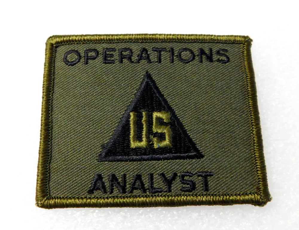 VINTAGE "OPERATIONS ANALYST " CONTRACT CIVILIAN PATCH