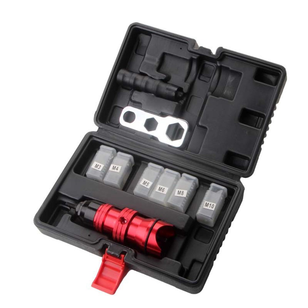 Electric Rivet Nut Gun Adapter Cordless Riveting Tool Insert Nut Drill Tool Se ๑