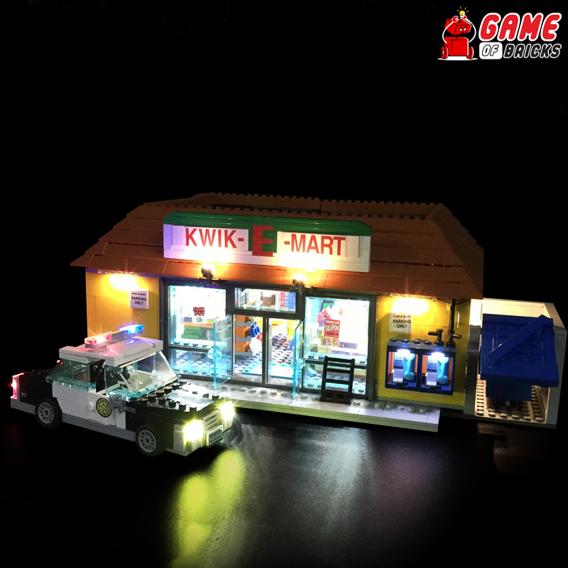 LED Light Kit for Kwik-E-Mart - Compatible with LEGO® 71016 Set