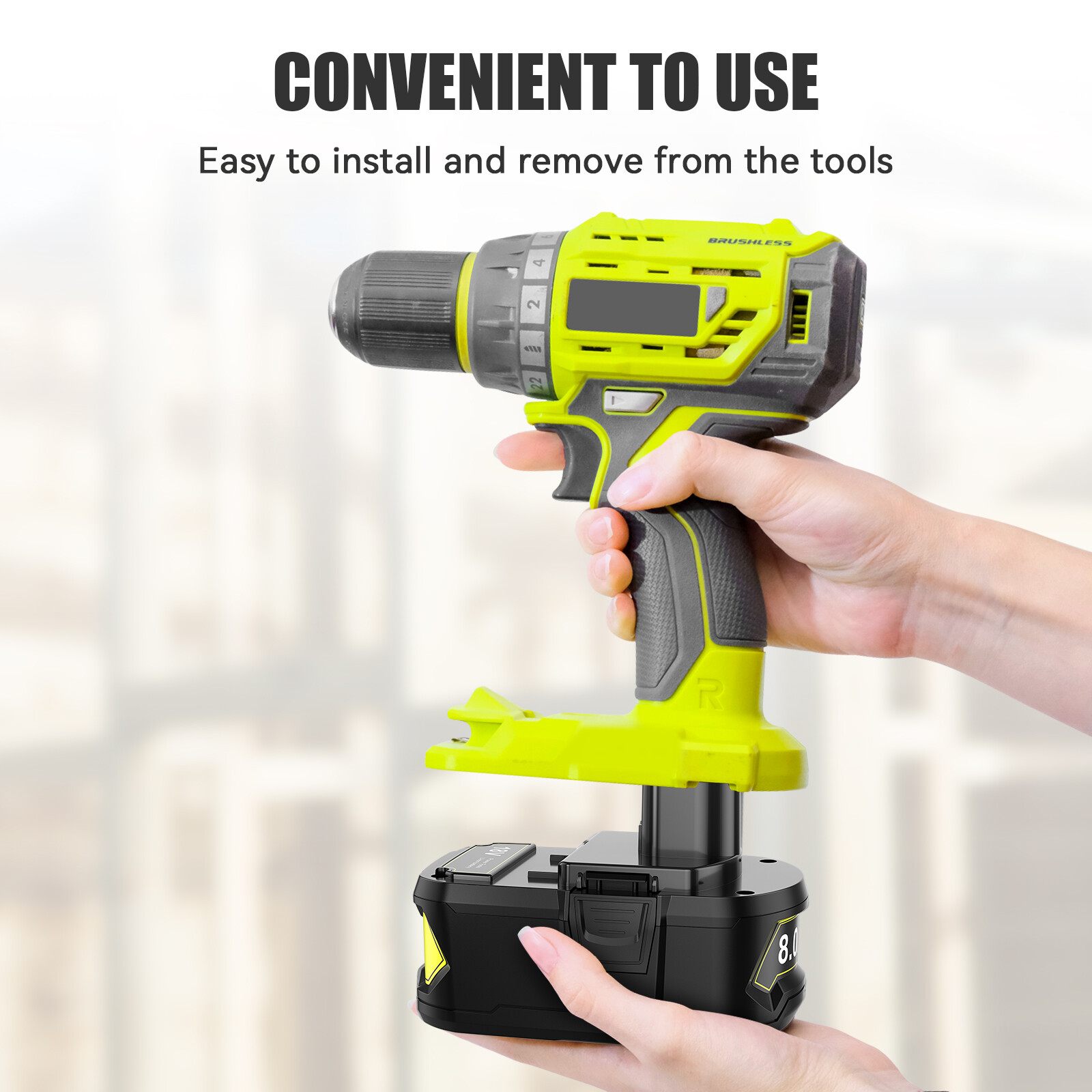 2PACK For RYOBI 18V 8.0Ah P108 High Capacity Battery 18Volt Lithium-Ion One Plus