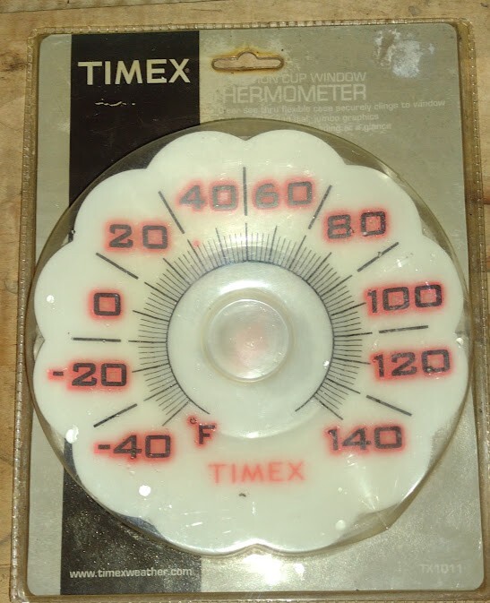 Timex Suction Cup Window Thermometer 7" TX1011