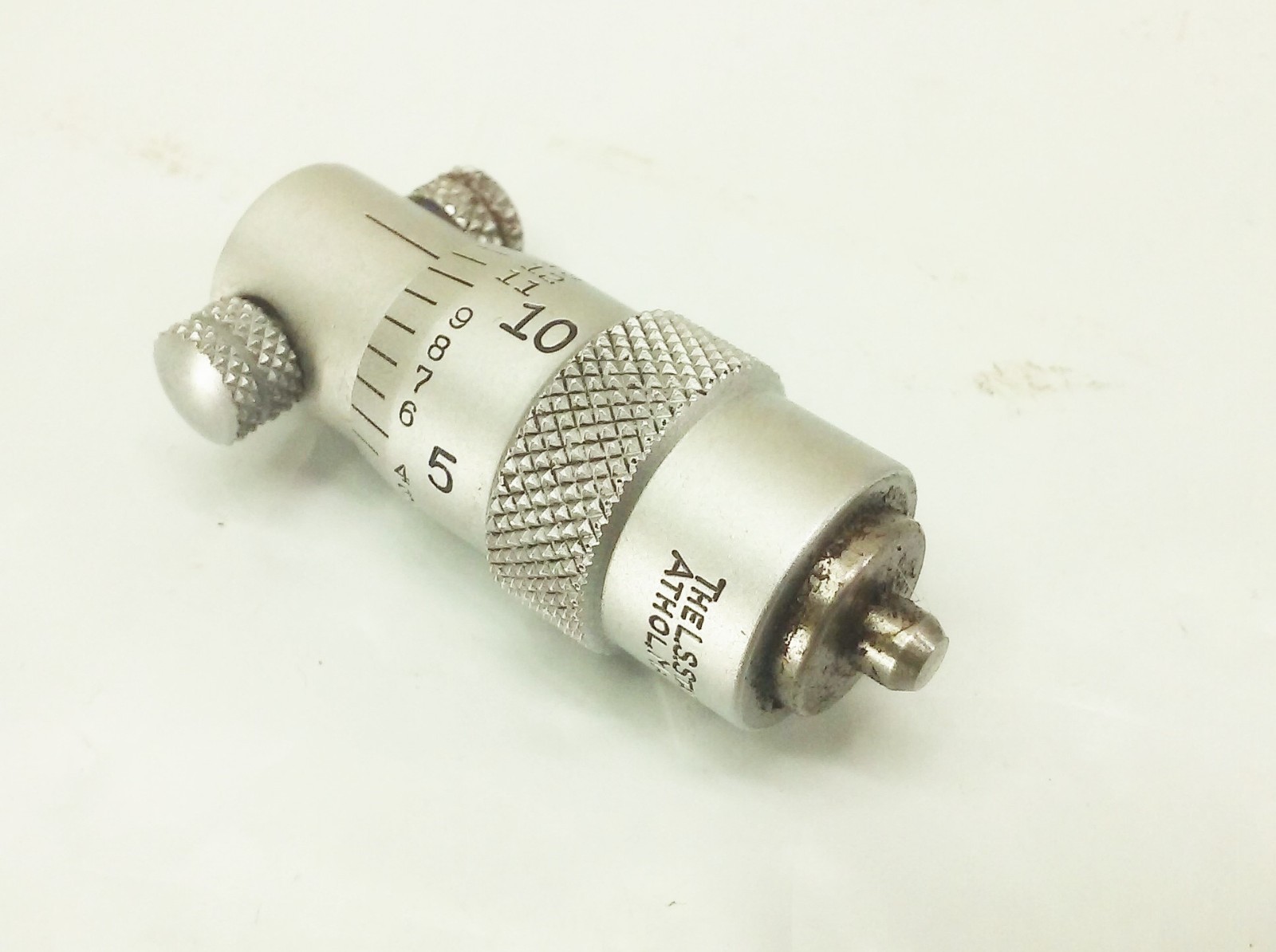 Vtg Starrett no.124 inside micrometer set in wood case 2"-12" machinist USA