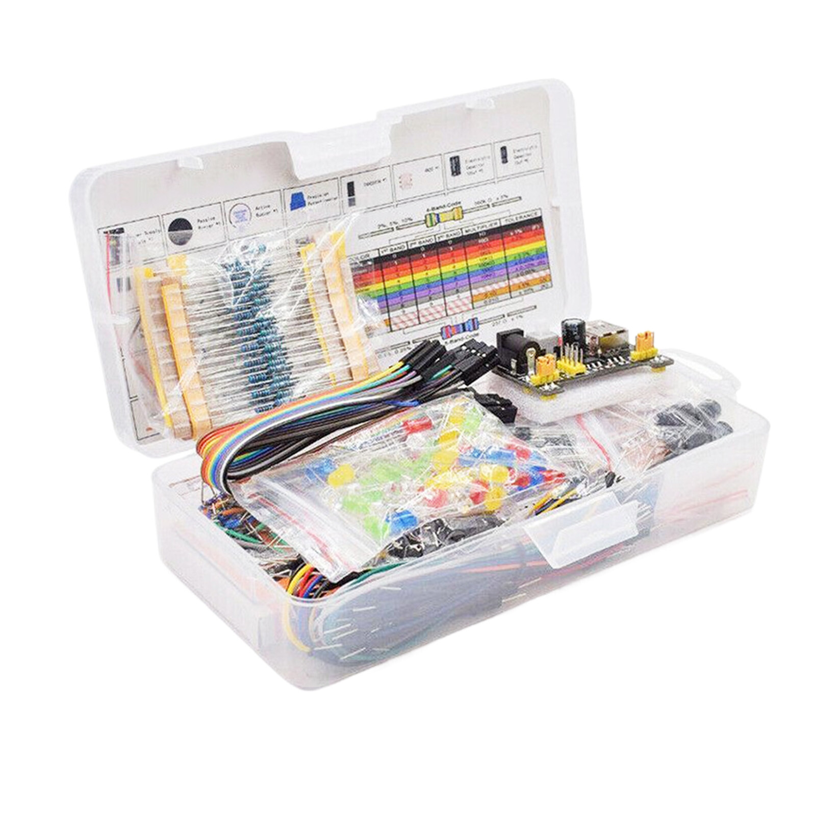 830Pcs DIY Electronic Starter Kit for Arduino UNO R3 with Breadboard & Component