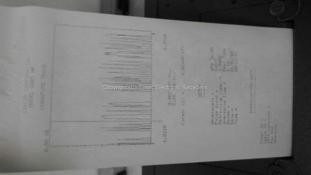Siecor 2001HR-P OTDR Optical Time Domain Reflectometer w/ 2001-DUALM-15 Module