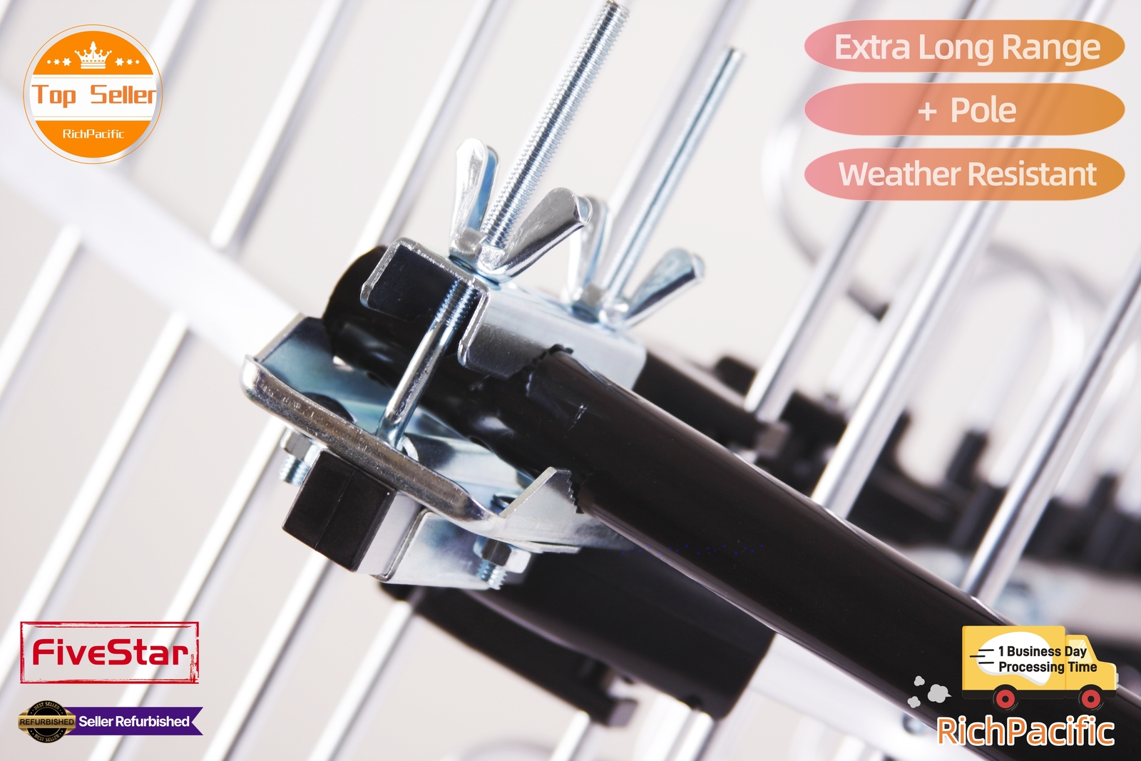 Newly upgraded VHF UHF 4K HDTV Antenna Outdoor 300 Miles Mounting Kit Included