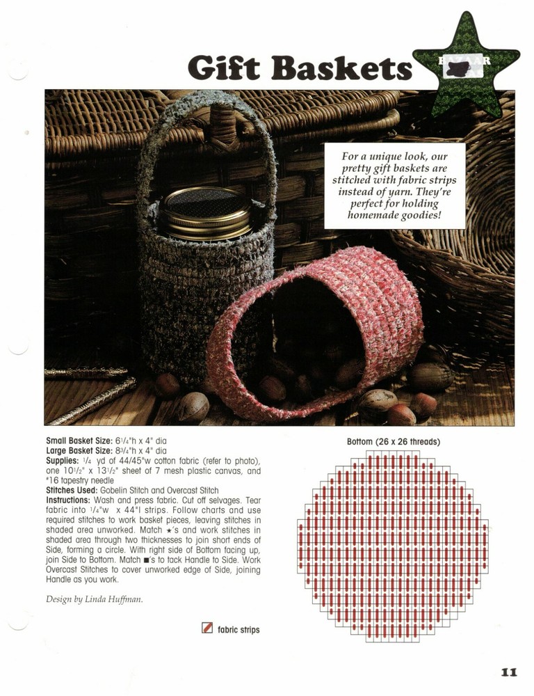 Gift Baskets 1 Plastic Canvas Pattern Project By Leisure Arts