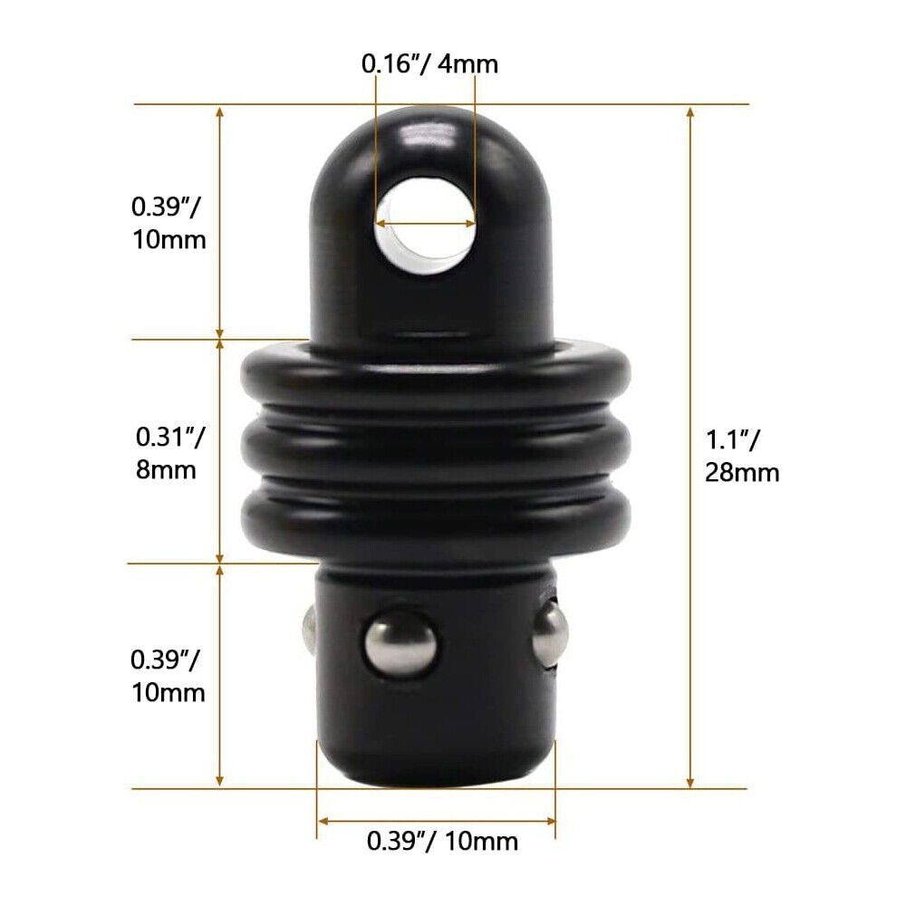 2 Pack QD Sling Swivel Mount Stud Push Button Detach Adapter 360° Rotation Base