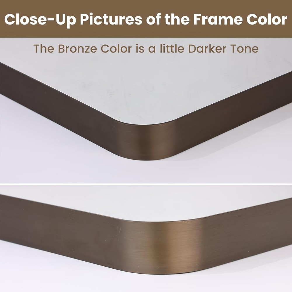 Versatile 24"x32" Wall Mounted Bronze Mirror - Hang Horizontally or Vertically