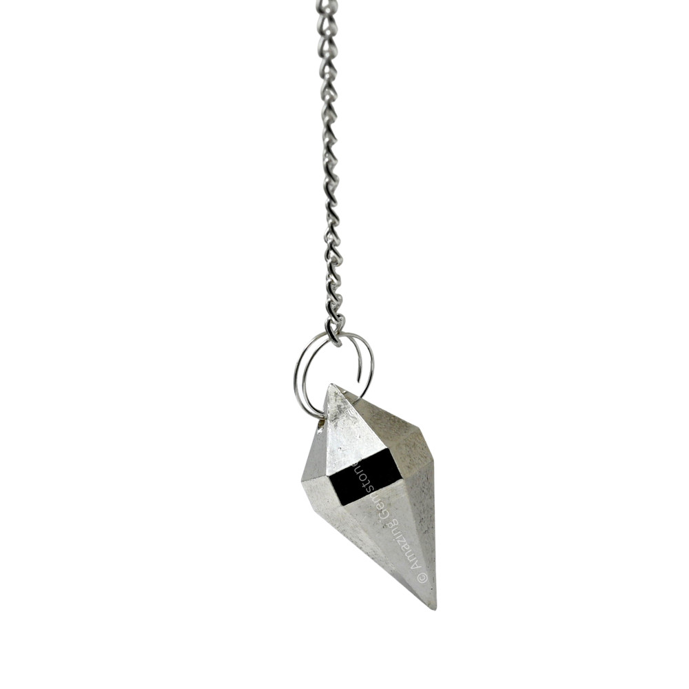 Metal Silver Double Point Cone Steel Copper Pendulum for Divination