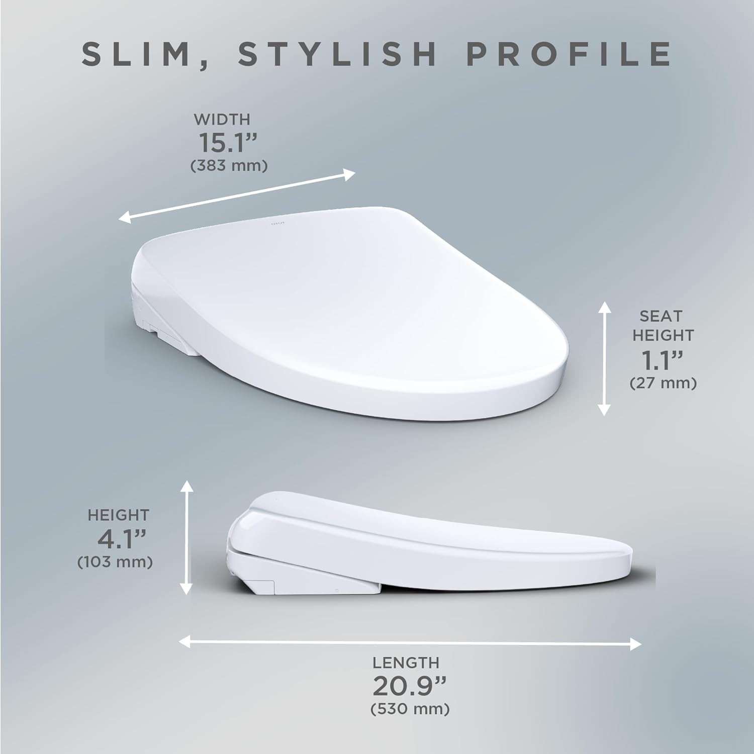 TOTO S7A Washlet Elongated Bidet Toilet Seat SW4736AT40#01 EWater+ Auto White