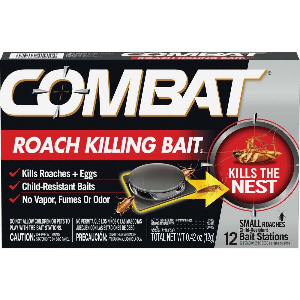 Combat Source Kill Max 0.42 Oz. Solid Small Roach Bait Station (12-Pack) Combat