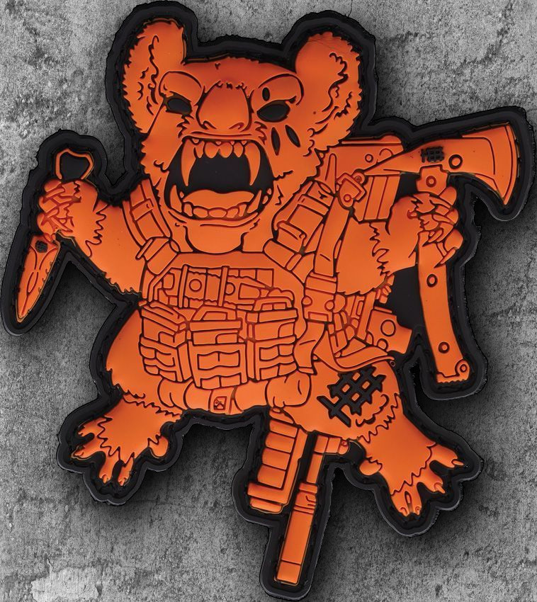 Halfbreed Blades Halloween Drop Bear Patch Hook-And-Loop Backing 3.63" x 3.13"