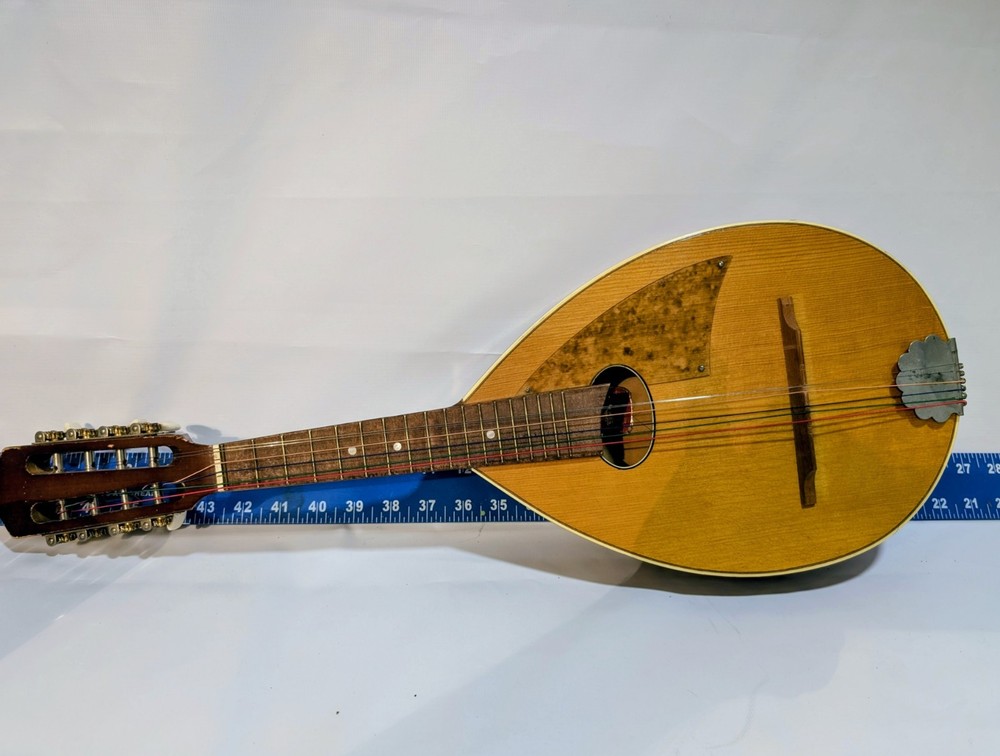 Lignatone Flat Back 8 String Mandoline Vintage Made In Czechoslovakia