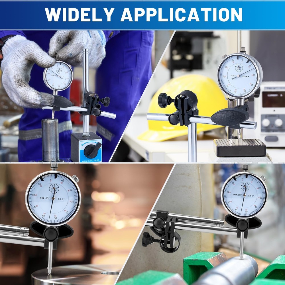 Dial Indicator with Magnetic Base and Point Precision Inspection Set,...