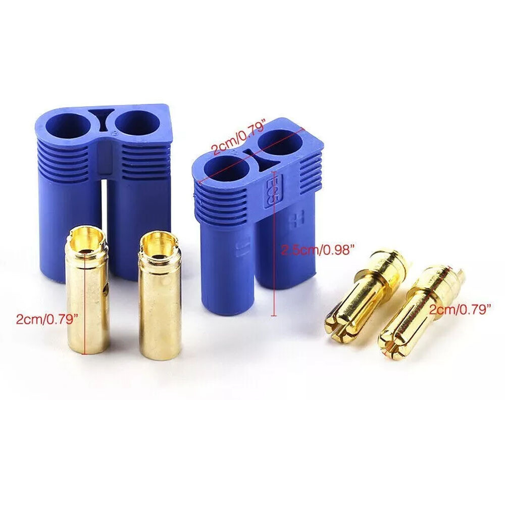 20 Pairs For EC5 Device Connector Plug For RC Car Plane Helicopter Battery Lipo