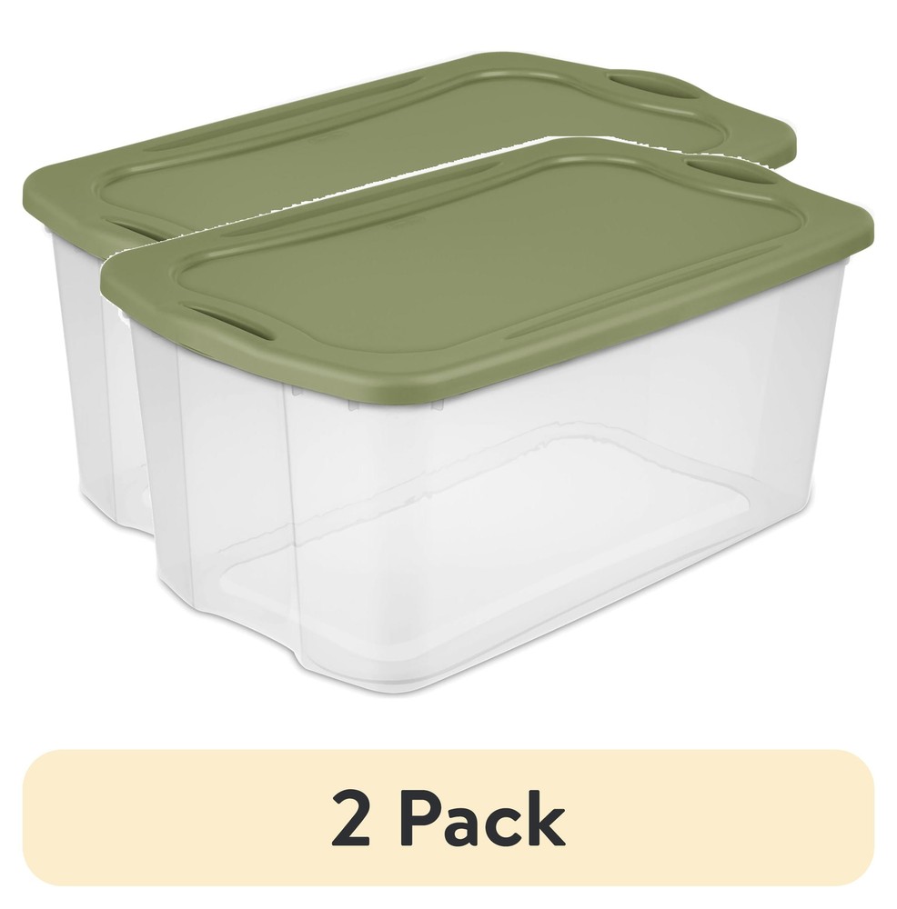 Storage Bin, Full-Grip Handles, Green