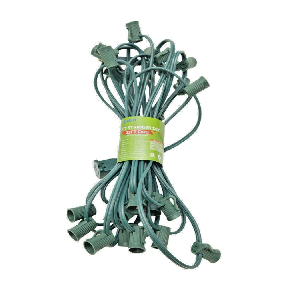 Aurio 25 Socket C7/C9 Commercial Grade Christmas Light Stringer 26' 12" Spacing