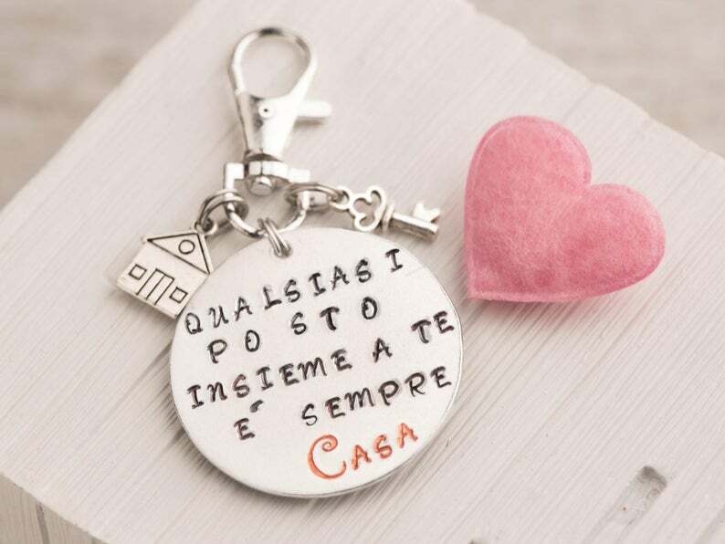 customizable home keychain with key charm