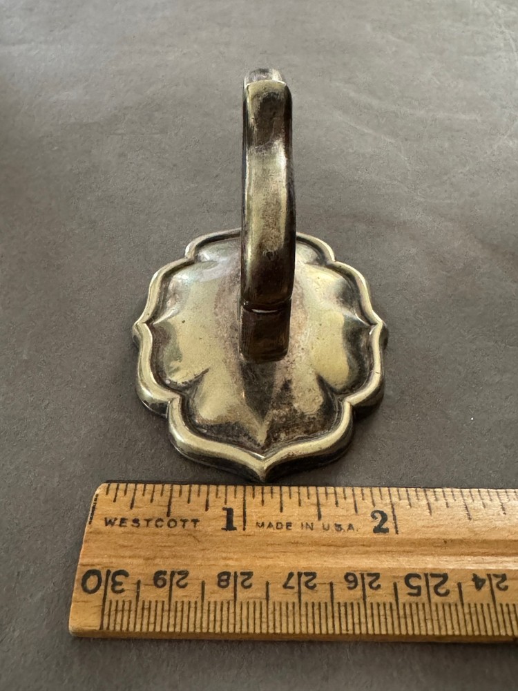 ART DECO NOUVEAU SILVERPLATE ENTREE HANDLE PAPERWEIGHT VINTAGE