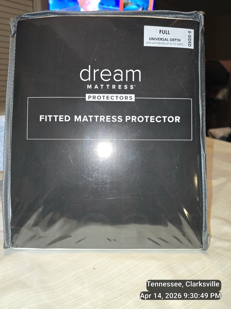 dream Mattress Protector Full Antimicrobial Silver White Waterproof Breathable