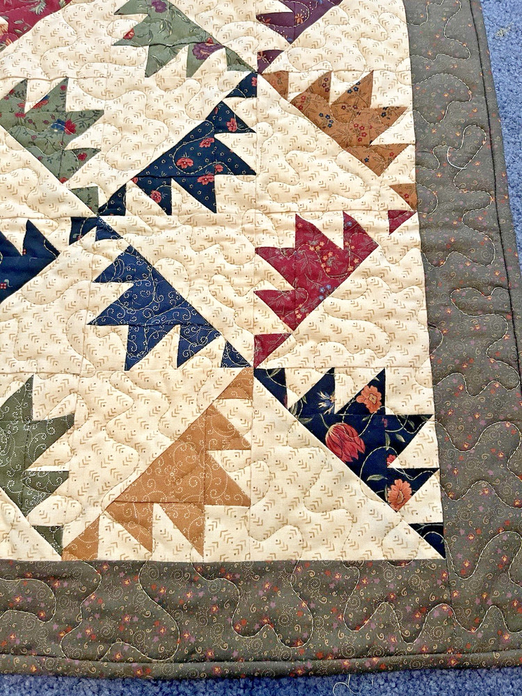 Hand Made Quilted Table Runner/ Topper /Mat ~Multicolor ~ 20.5" x 20.5