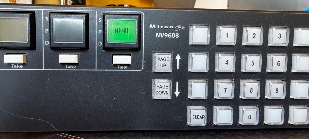 Miranda NV9608 Router Control Panel