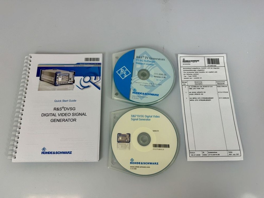 Rohde & Schwarz DVSG Digital Video Signal Generator + B30 HD/SD Decoder