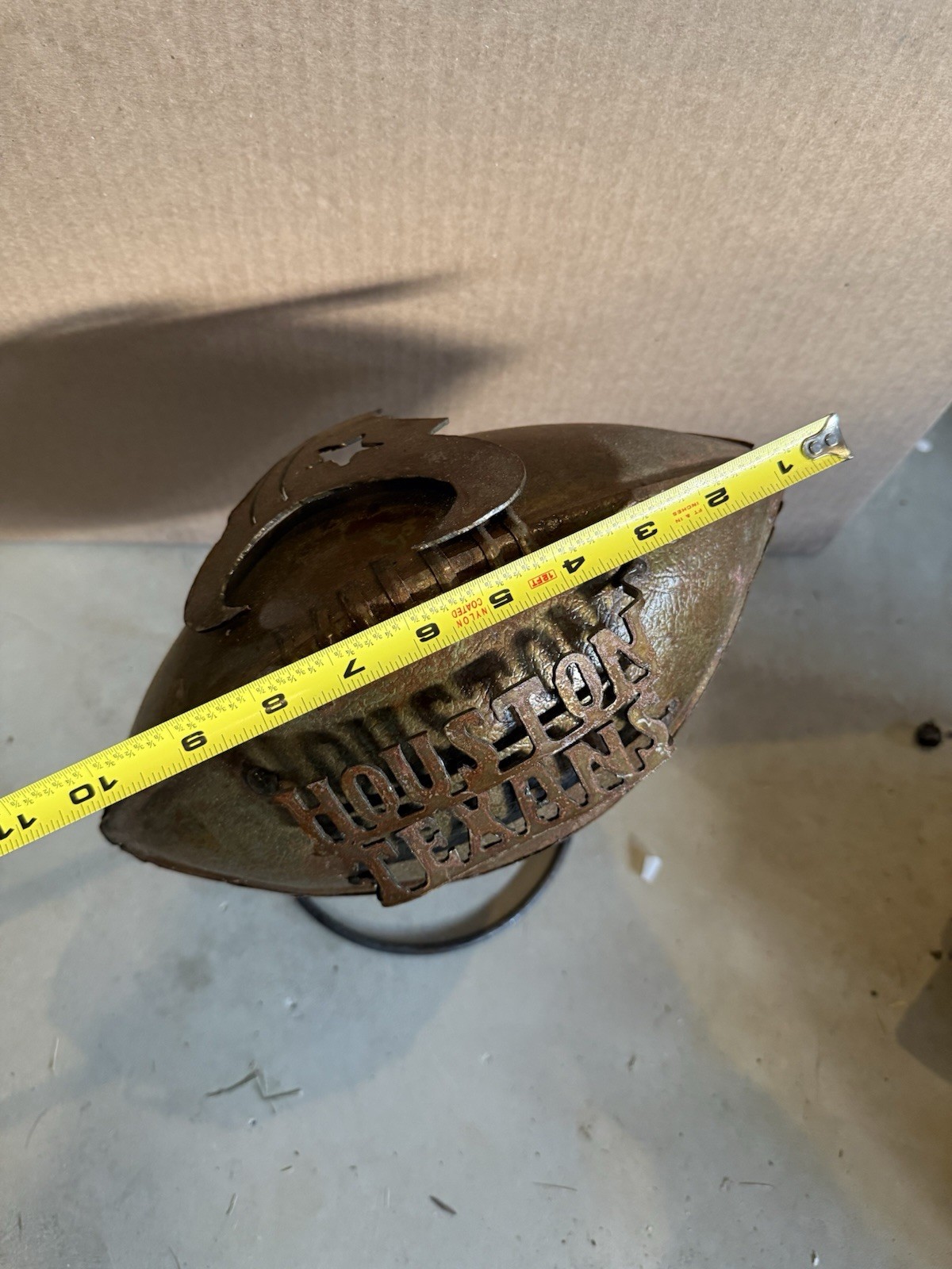 San Francisco 49ers Brass Metal Football With Stand Vintage Collectible RARE