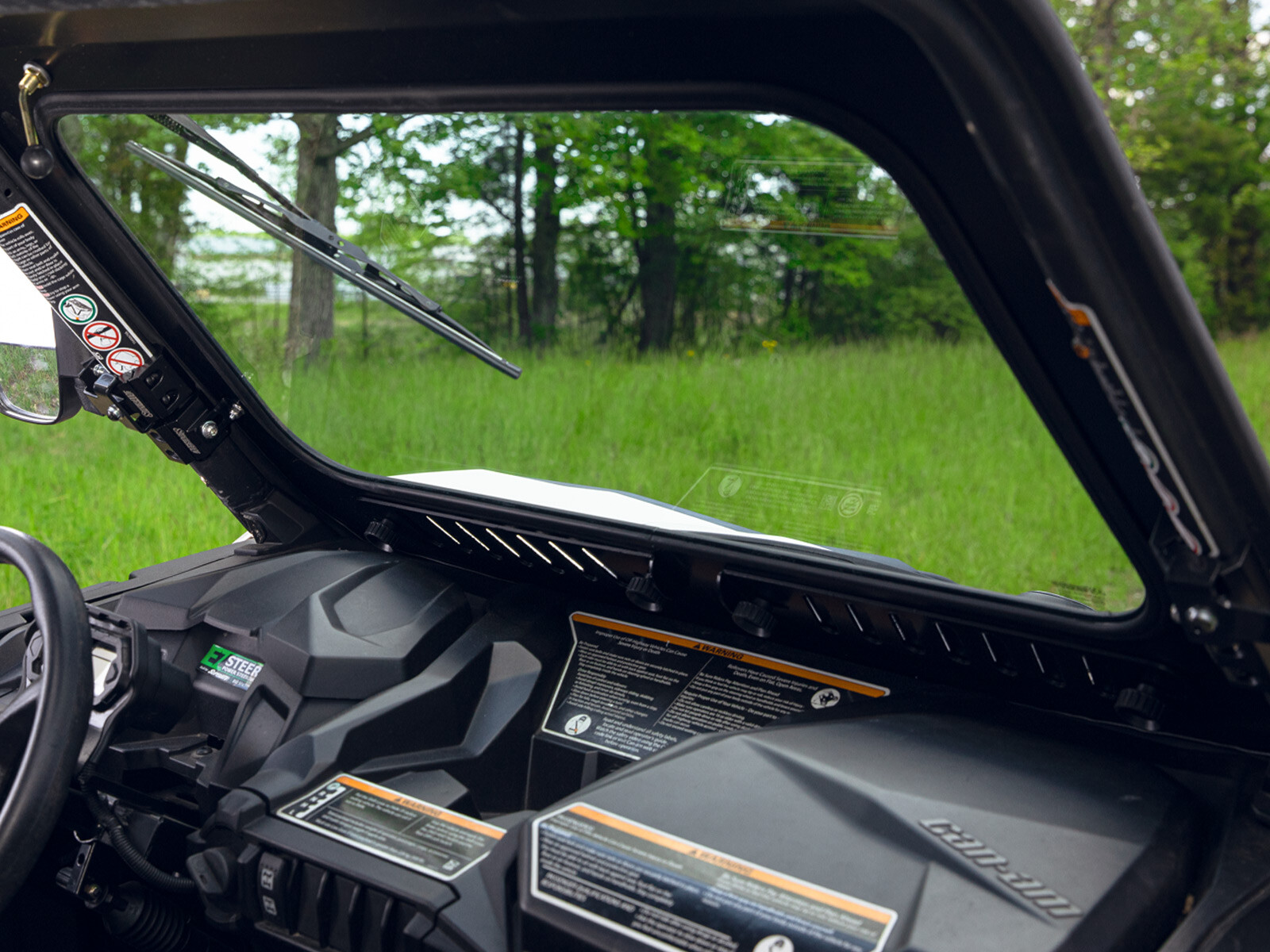 SuperATV DOT Approved Glass Windshield for Can-Am Maverick Trail (2018+)