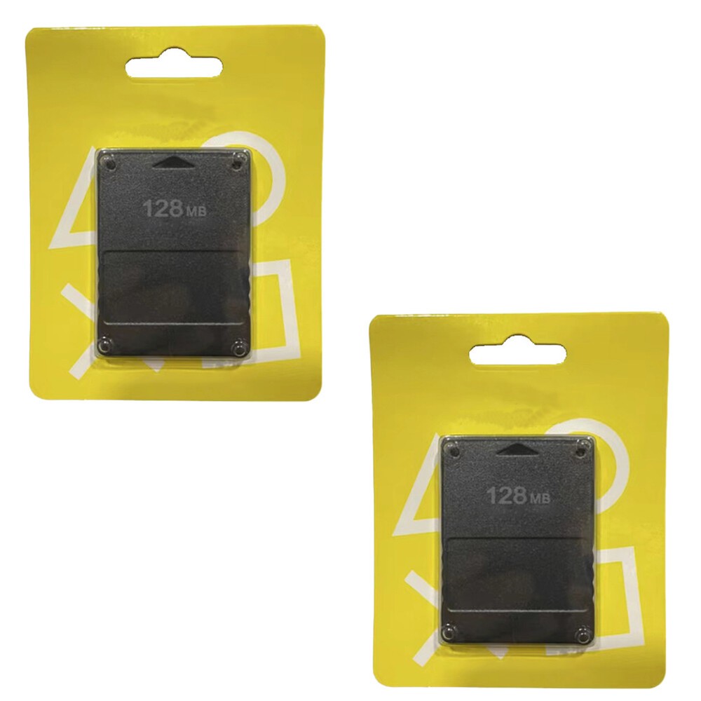 US 2 Pack 128 MB Memory Card Data Card For Sony PS2 Game Console Accessories