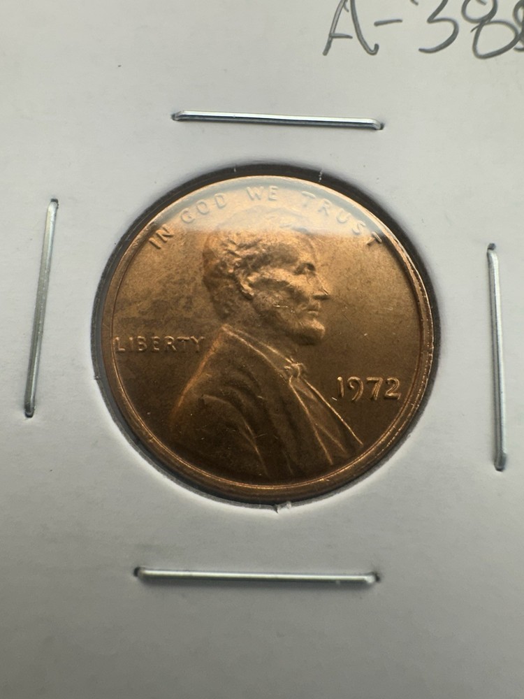 1972 Lincoln Cent Tilted Collar/Misalign/Railroad/Date Double Dual Error’s A-386