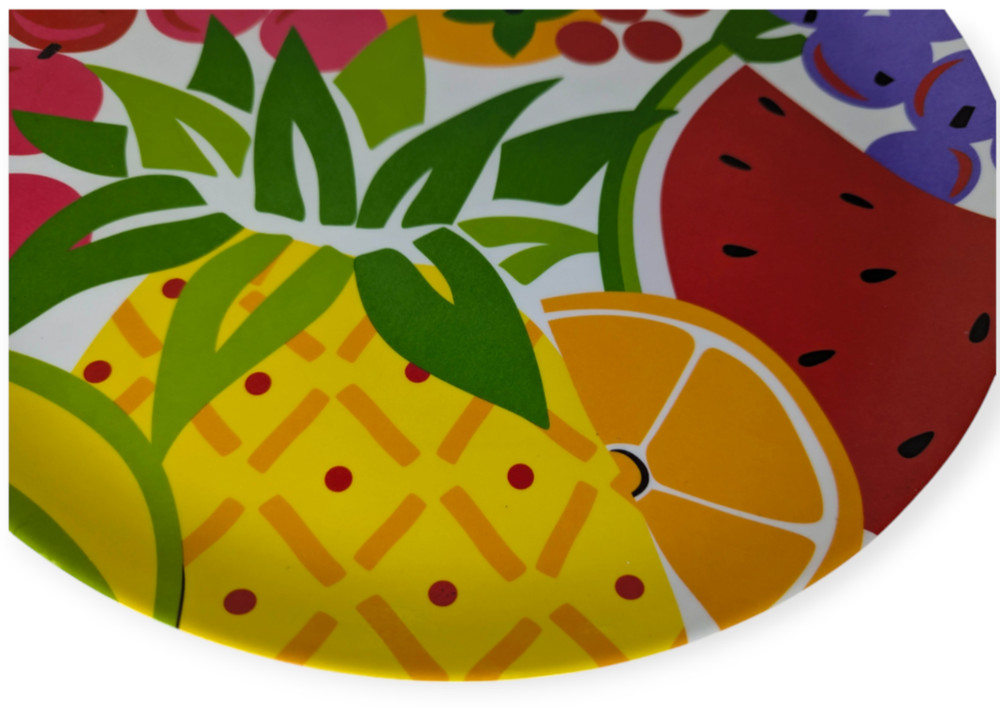 Colorful Summer Melamine 14" Round Serving Platter NWT