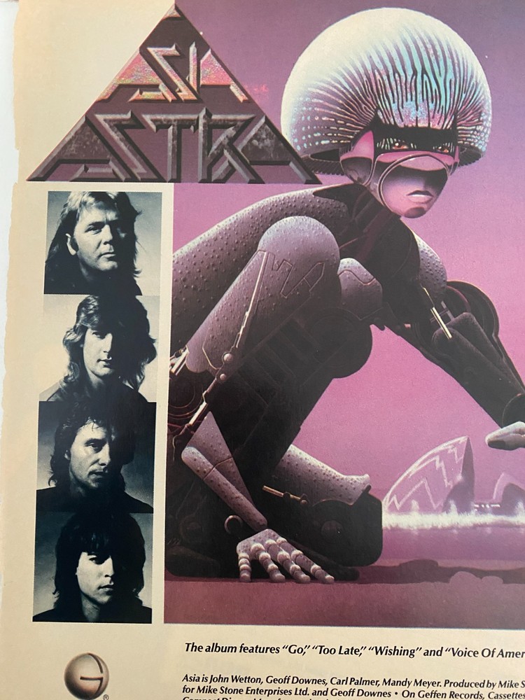 Asia, Astra, Full Page Vintage Promotional Ad