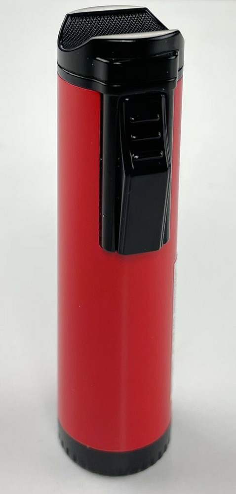 Triple Flame Cigar Top Holder Torch Lighter Flame Adjustable Butane Refillable