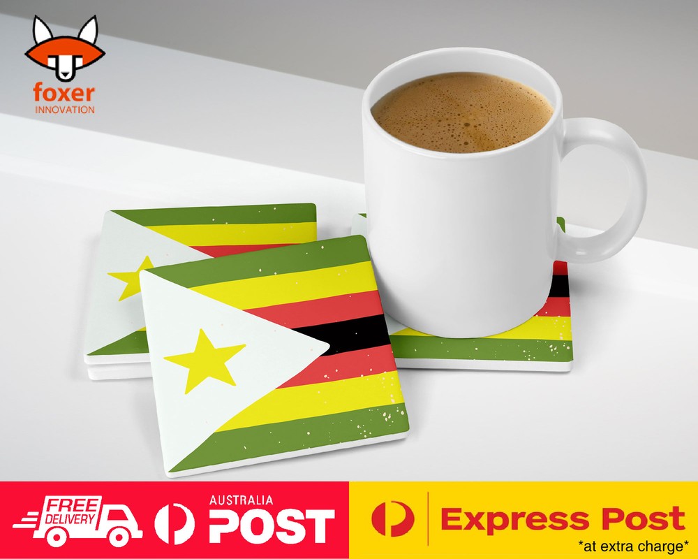 COASTER COFFEE DRINKING MAT|ZIMBABWE COUNTRY FLAG 340