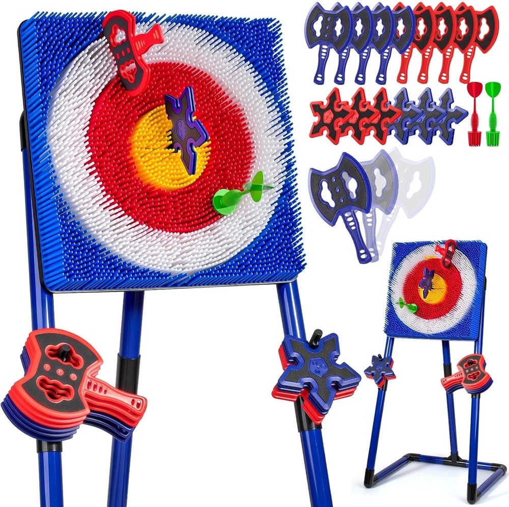 Axe Throwing Target Game for Backyard with 8 Throwing Axes Set,Indoor &Outdoo...