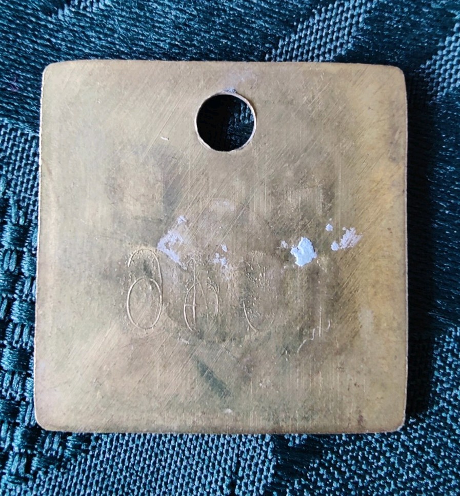 Daw Mill Colliery Pit Check Tally Token marked NCB Daw Mill 1448