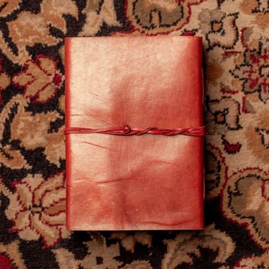 Small Leather Journal Blank Pages Handmade Writing Notebook Wrap Strap