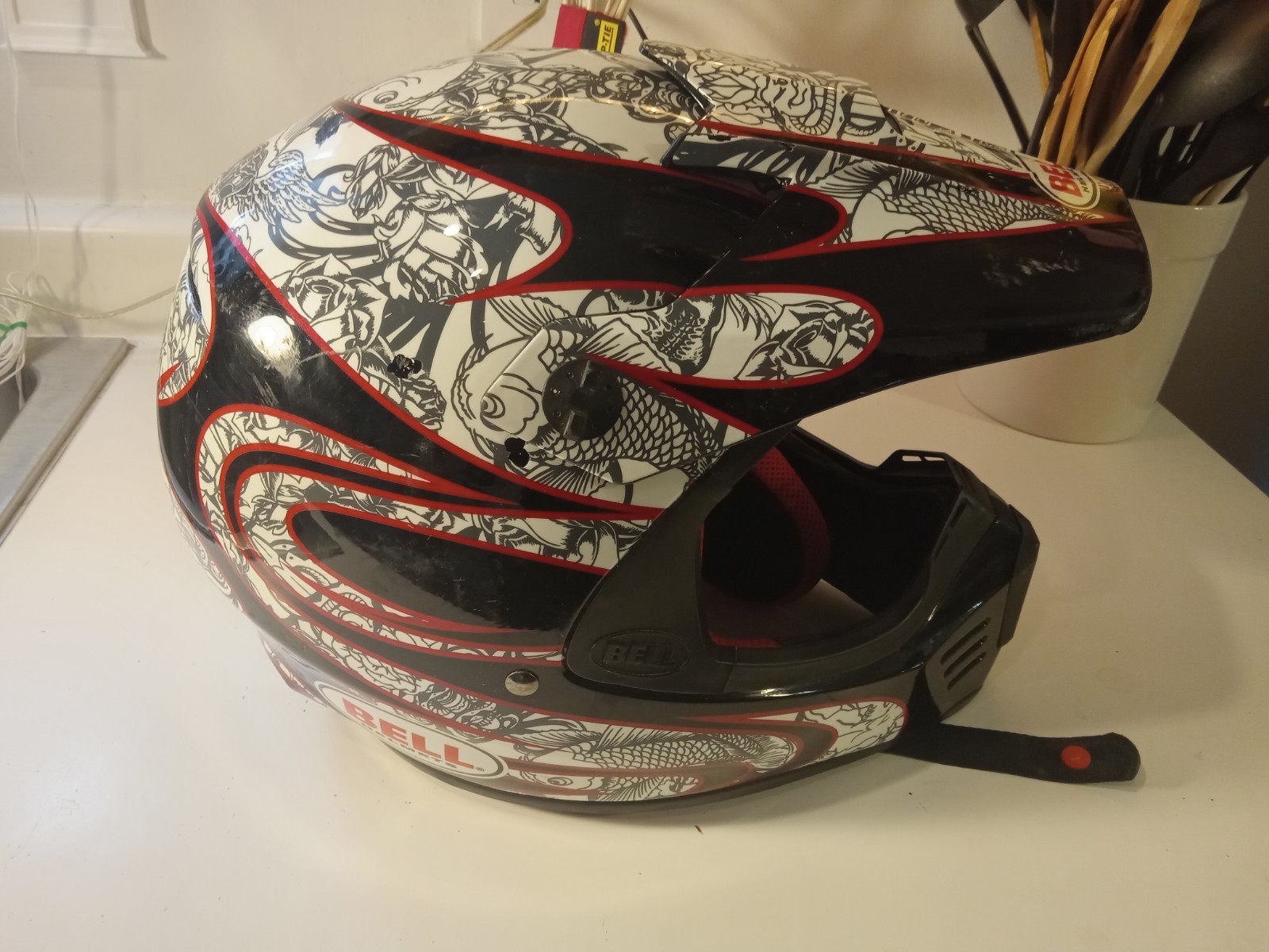Vintage Bell Racing Helmet Japanese Design SC-R Size M Motorcross