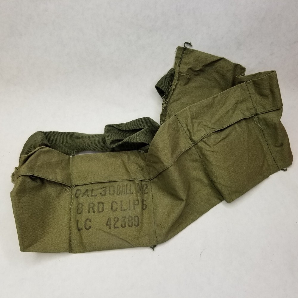 Original  Khaki M1 Rifle .30 Ammo Bandolier   1967