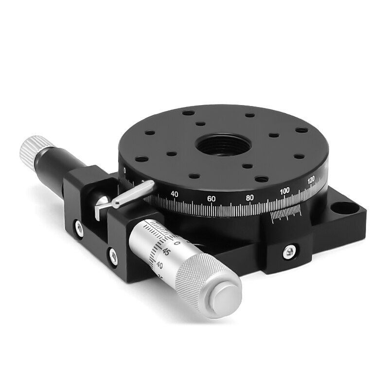 R Axis Rotary Sliding Table Manual Adjust Displacement Platform 360 º Angle Dial