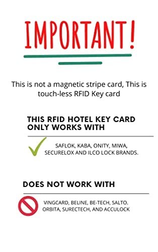 Inntech Hotel RFID Keycards 200 PK White