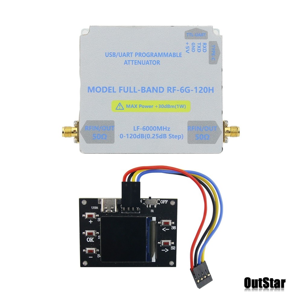 Bidirectional Digital Control RF Attenuator w/TFT Main Controller LF-6GHZ-120DB