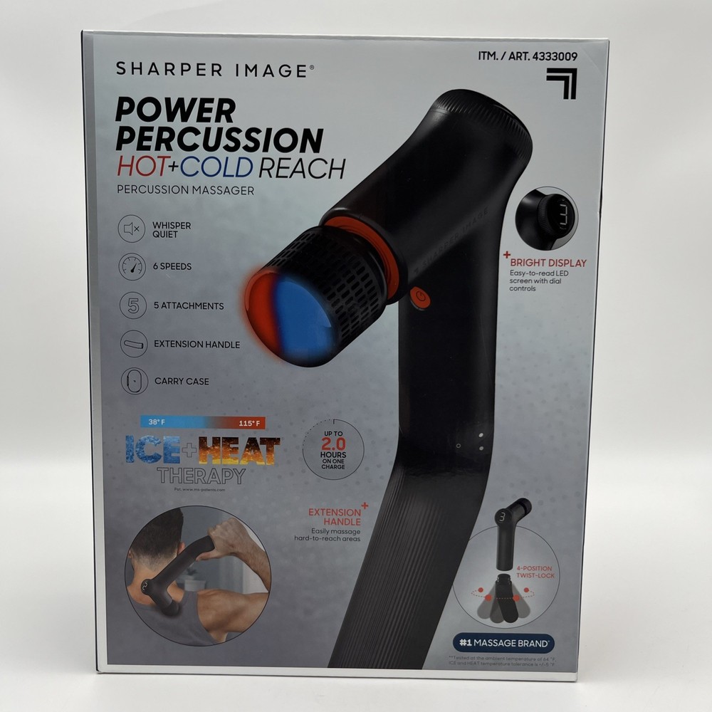 Sharper Image Power Percussion Hot & Cold Reach Percussion Massager