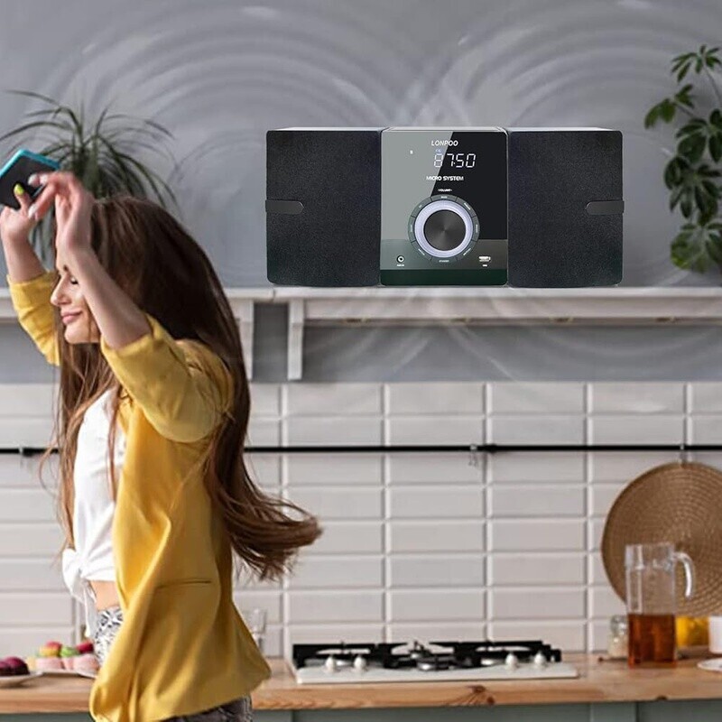 Compact Stereo CD Player Home System Bluetooth FM Radio USB Playback Remote New