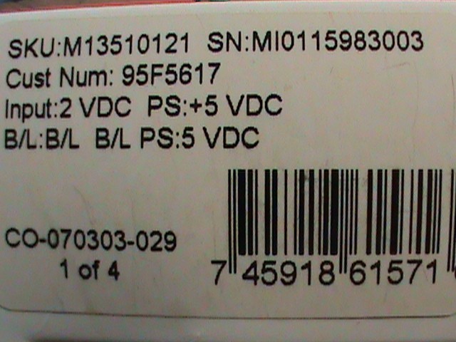 Simpson M135-1-0-12-1, DC Voltmeter, INPUT 2VDC PS:+5VDC,