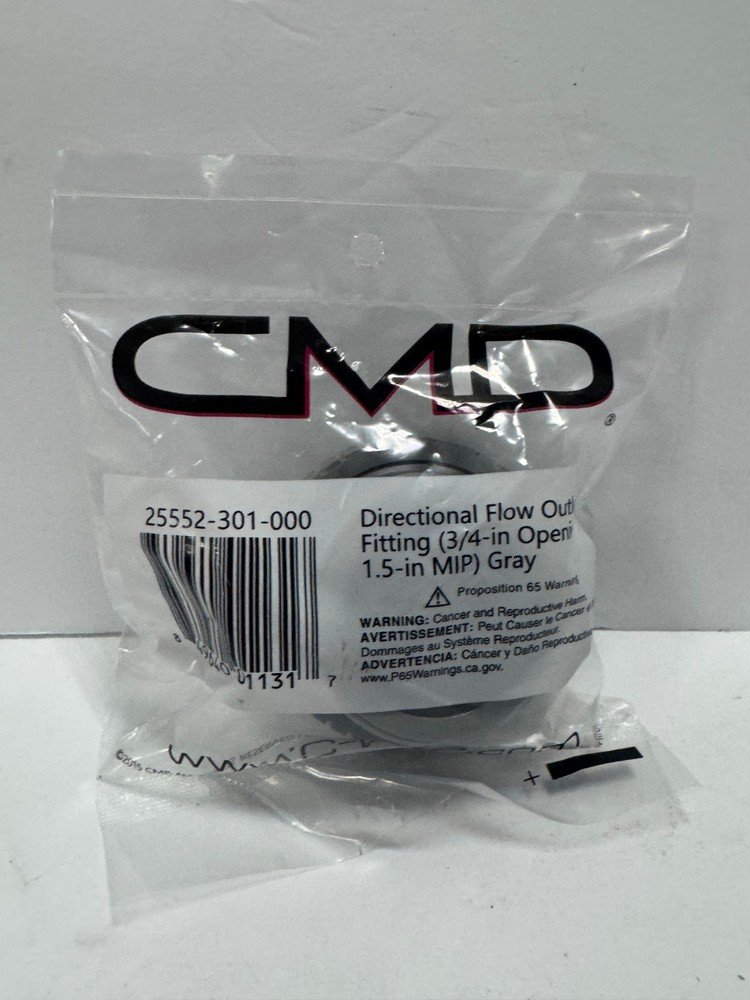 CMP Directional Flow Outlet Eyeball Fitting 3/4" Opening 1.5" MIP, Gray