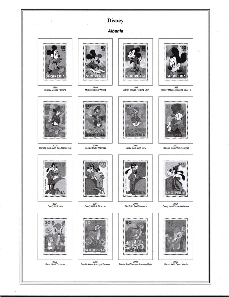 Disney Album - Albania in Sheet Protectors - 1 Page